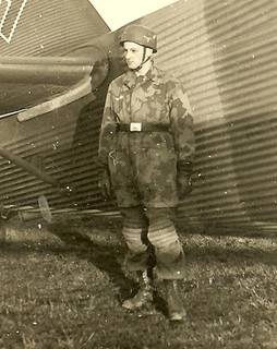 RARE Helmeted Luftwaffe Fallschirmjäger Paratrooper in Camo Smock by Ju 52!