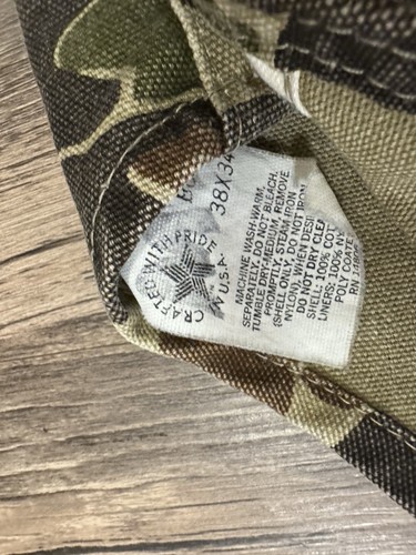 Vintage Carhartt BU103 Bib Overalls Duck Camo Hunting Made In USA Men's 38x34 - Picture 9 of 17