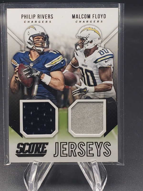 2015 Score - Dual Jerseys Philip Rivers, Malcom Floyd #DJ-SDC (MEM) Game Worn!
