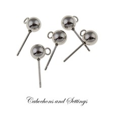 50 x 5mm Ball Loop Stainless Steel Stud