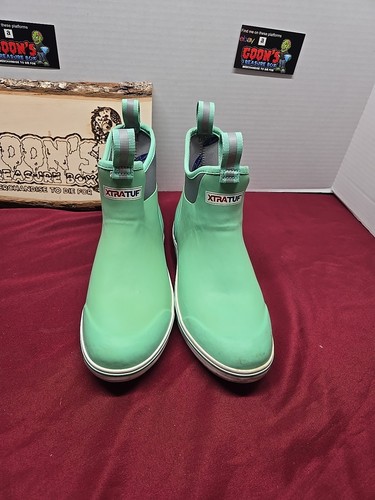 Xtratuf Women's 6" Rubber Waterproof Ankle Deck Boots Seafoam Size 10 Womans