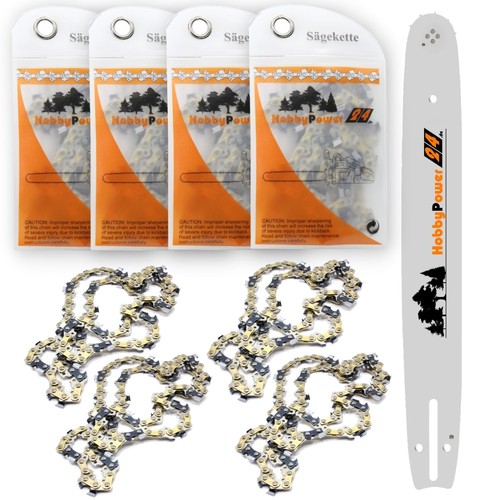 4x Sägekette + Schwert Halbmeißel 30cm 3/8 " LP 1,3mm 45TG für DOLMAR PS-32S - Bild 2 von 8