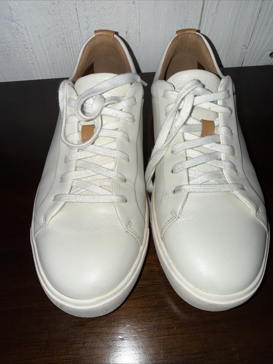 Clarks Hollyhock Walk Off White Leather Sneakers, Women's Size 7.5