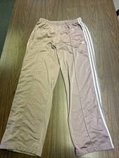 Adidas women's pink Salmon track pants drawstring zip legs Ankles X Large XL