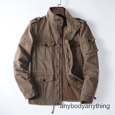Autumn Men's Jacket Cotton Casual Jacket Workwear Casual Jacket Loose Zip Coat