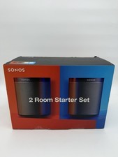 SONOS 2 Room Starter Set Wireless Smart Speakers (2) Play: 1 Black - Read