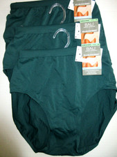 Bali BRIEF Panties 3-Pair Comfort Stretch Nylon seamless GREEN womens  8/9  42