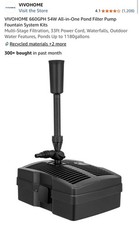 660GPH 54W All-in-One Pond Filter Pump Fountain System Kits