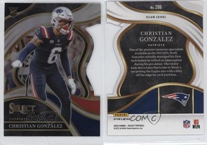 2023 Select Club Level Black & Red Prizm Die-Cut Christian Gonzalez Rookie RC