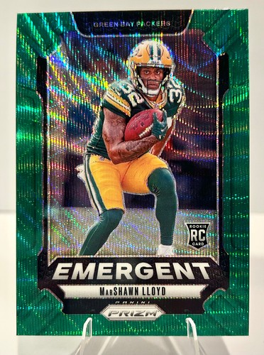 2024 Panini Prizm Emergent Marshawn Lloyd #18 Green Wave Prizm (RC) - Packers