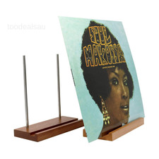 Wooden Record Holder Stand. Now Playing Vinyl Stand Sapele