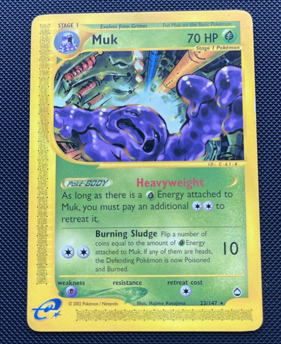 Pokemon TCG Muk 23/147 Aquapolis Non-Holo Card WOTC LP