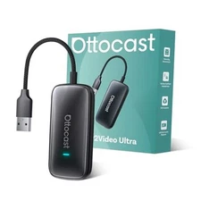  Play2Video Ultra Wireless CarPlay Android Auto Adapter AI Box, Video Player 