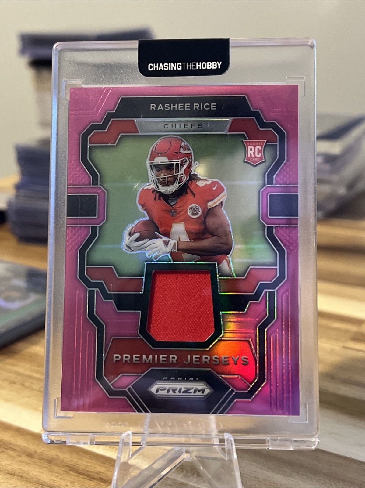 2023 Panini Prizm Rashee Rice Rookie RC Pink Premier Jerseys Patch #PJ-RR Chiefs