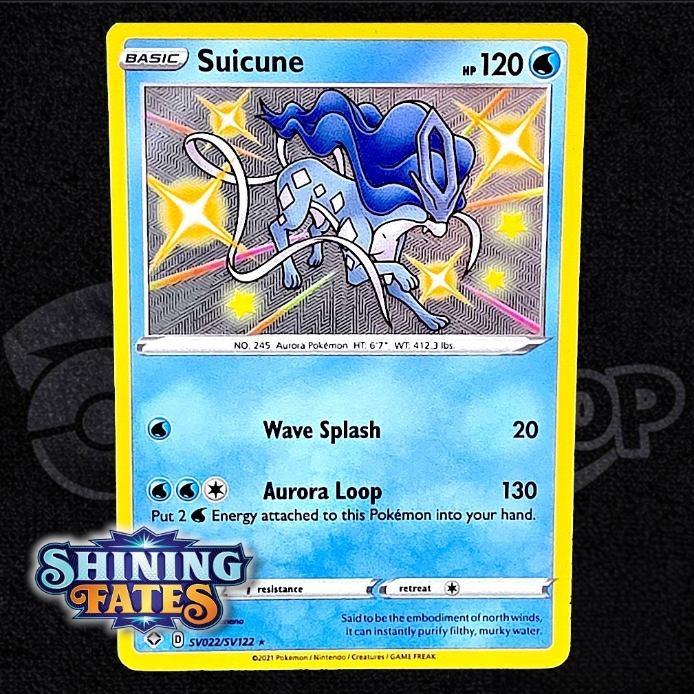 Suicune SV022/SV122 Shiny Rare Shining Fates Shiny Vault Pokemon TCG NM