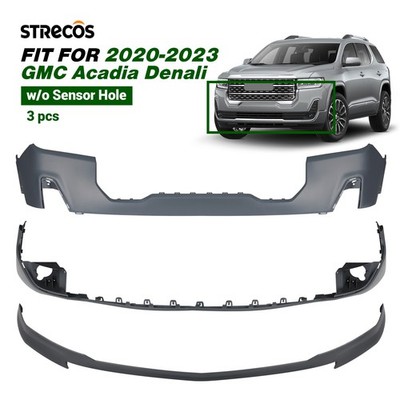 Front Upper Lower Bumper Cover Assembly For 2020 21 22 2023 GMC Acadia Denali