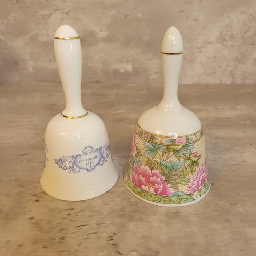 Vintage Porcelain Crystal Bell Lot Japan England Russ Lefton Coalport Decorative - Picture 14 of 19