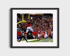 Football Autograph Print - Julio Jones - Sky High TD