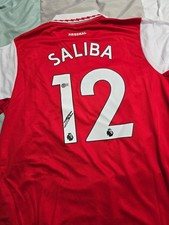 Maillot Adidas Arsenal dédicacé William Saliba