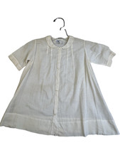Vintage Pemae Infant Gown White Cotton Christening Batism Special Occasion
