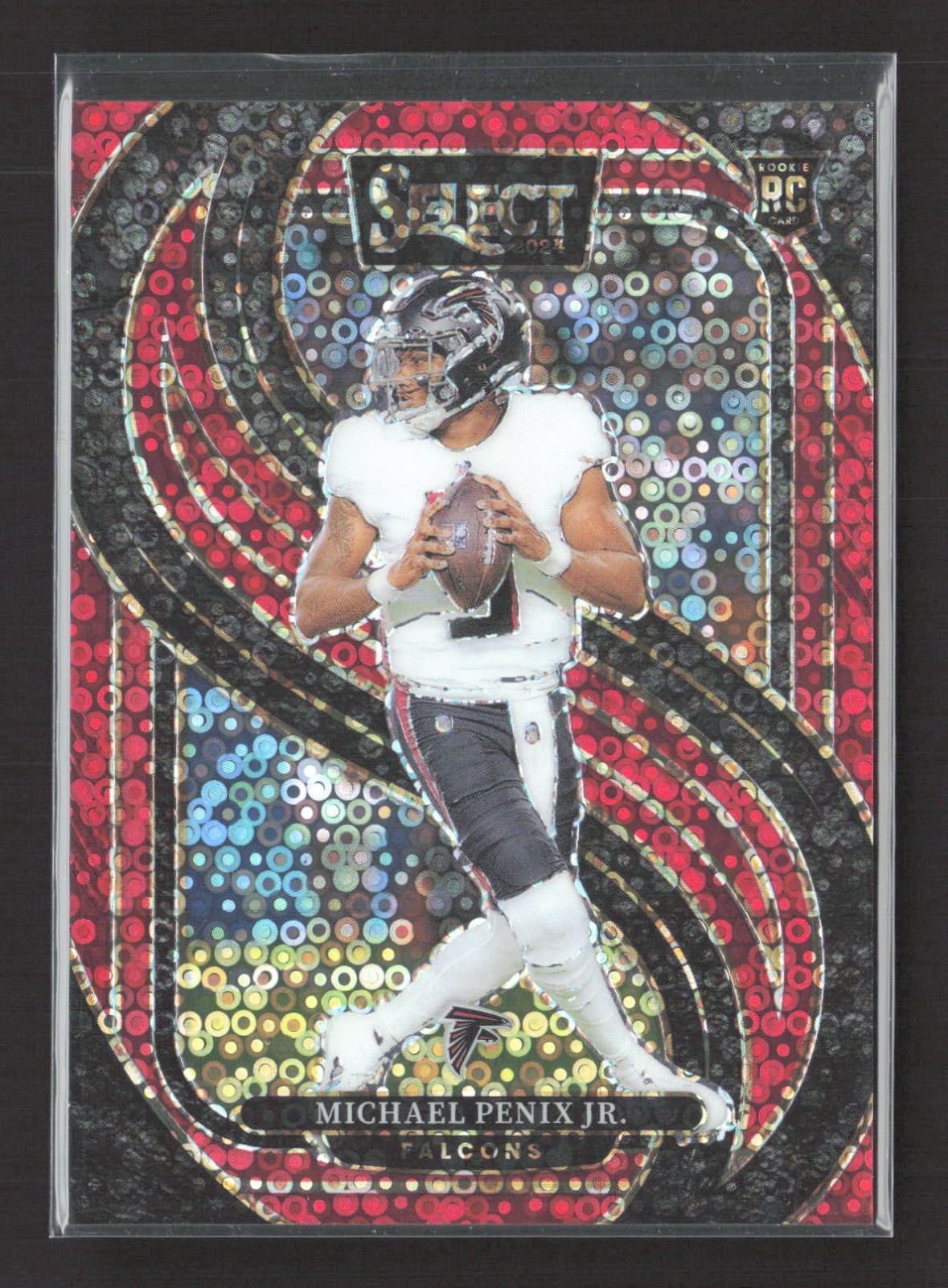 2024 Panini Select Michael Penix Premier Level Red Disco Rc #110 /49