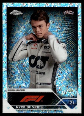 2023 Topps Chrome Formula 1 Mini Diamonds Nyck De Vries RC 253/299 Scuderia