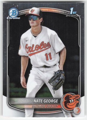 2025 Bowman Chrome #BCP-184 Nate George Prospects 1st Bowman
