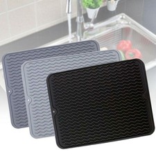 Foldable Anti-slip Sink Mat Soft Rubber, Heat-resistant, for Drying Dishes