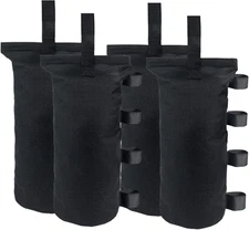 Heavy Duty Weight Bags(150LBS) for Pop up Tent, Set of 4, Black(Without Sand)