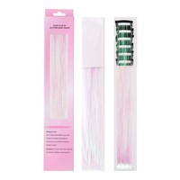 6 StüCk Haarglitzer-Set FüR HaarverläNgerungen, 20 Zoll, Cremeweiß