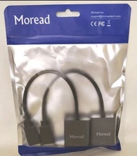 Moread DP to VGA Adapter 2-Pack Black 100% New In Package