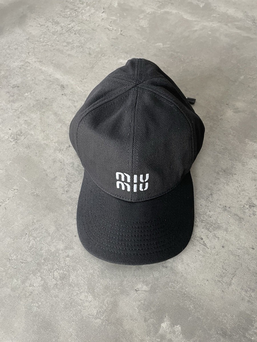 Miu Miu Denim Baseball Cap Black Brand New With Tags | eBay
