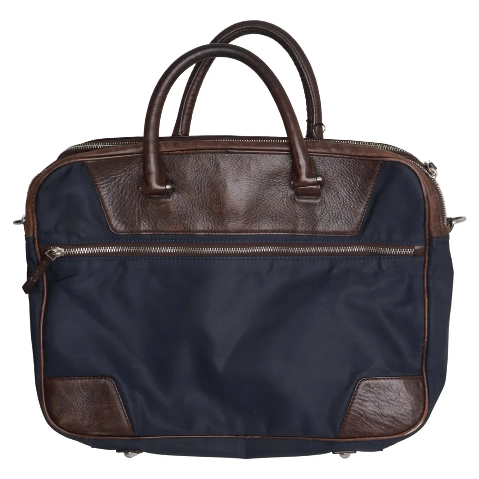 Massimo Dutti, Computertasche, Unisex (Erwachsene), Blau/Braun, 43, 9 #YHI - Bild 2 von 4
