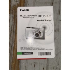 Canon Power Shot - SD1300 IS IXUS 105 - Digital Elph- Manual Instruction Book