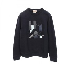 HERMES Sweat Shirts Tops cotton Navy Used mens size M