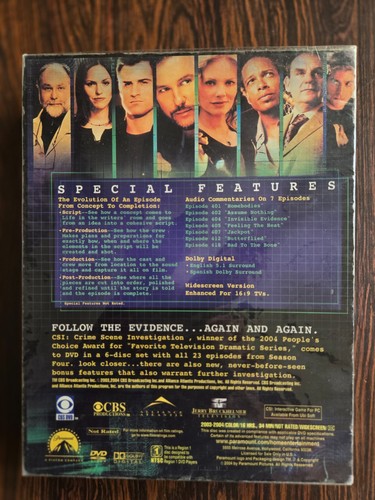 CSI: Crime Scene Investigation - The Complete Fourth Season (DVD, 2004,... - Picture 5 of 6