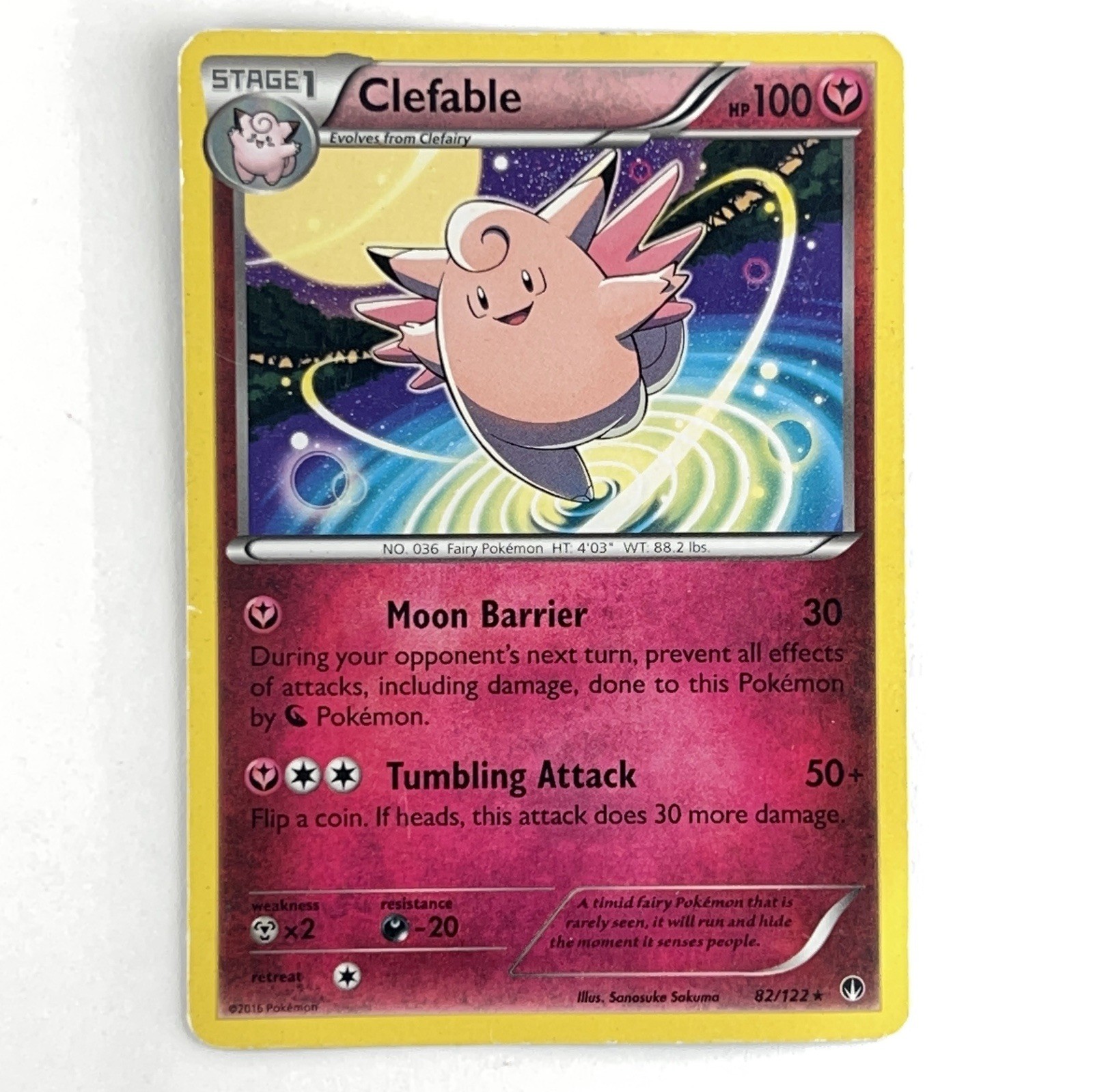 Clefable 82/122 Pokemon Card Rare XY BREAKpoint LP