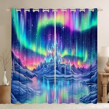 Aurora Curtains for Bedroom,Princess Castle Curtains  Drapes for Kids Girls ...