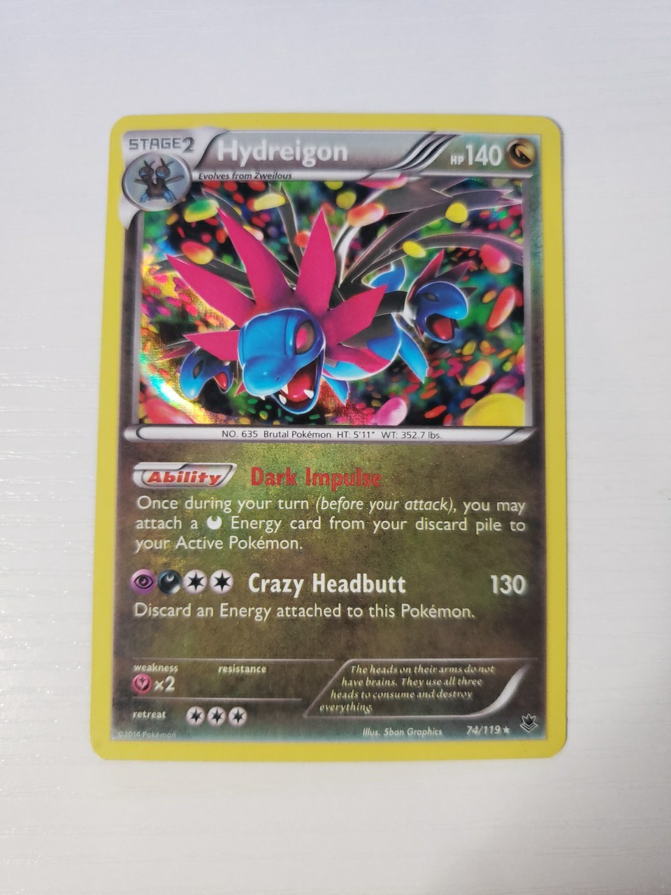 Hydreigon 74/119 XY - Phantom Forces Reverse Holo LP