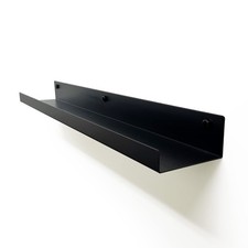 Floating Display Shelf - Wall Mounted - Modern Industrial Metal Channel Ledge...
