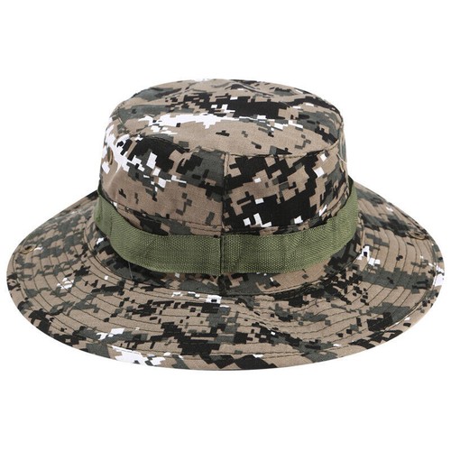 Hiking Brim Mens Hunting Sun Military Hats Fishing Wide Camo Bucket Boonie Cap - Picture 6 of 25