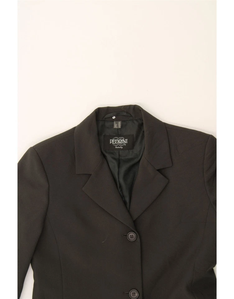 Chaqueta Blazer GB.PEDRINI Mujer Longline 3 Botones Reino Unido 10 Pequeña Gris DA78 Foto 3 de 3