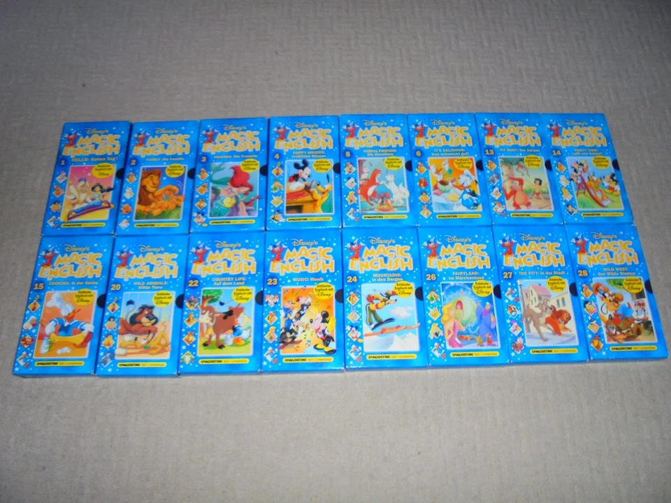 16 VHS Video Kassetten Paket Sammlung Walt Disney Magic English Kinder