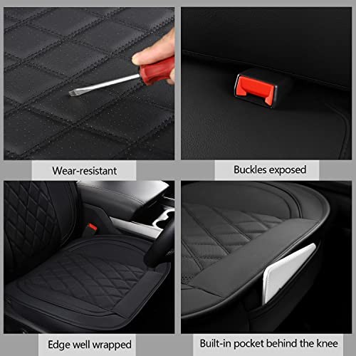 Seat Covers For Dodge Ram,Waterproof Truck Seat Cover 2PCS Front Black - Picture 5 of 7