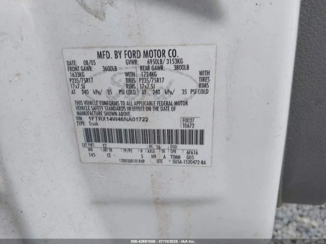 Ford F150 2006 alternador 4,6 L 4x4 195 k millas fabricante de equipos originales usado 601-00993 Foto 2 de 4