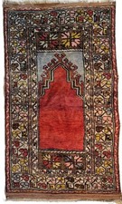 OLD TURKISH ANATOLIAN PRAYER RUG