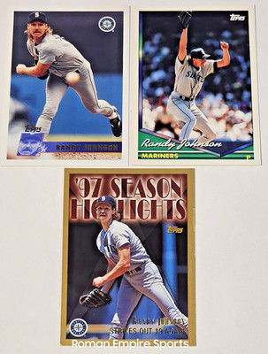 1994 1996 & 1997 Topps - Randy Johnson - Seattle Mariners  - 3 Pc HOF Set