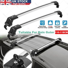 Universal Roof Rack Bars Aluminum Mounting Luggage Carrier Anti-theft Lock Black