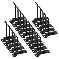 Swpeet 20Pcs 4 Inch Heavy Duty Slatwall Hooks Assortment Kit, 4 Inch, Black 