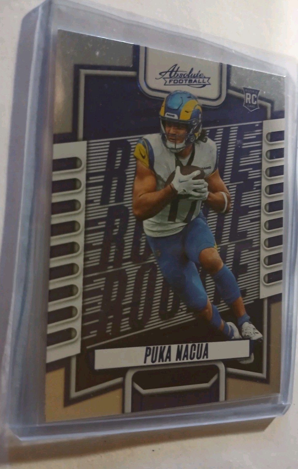 2023 Panini Absolute Puka Nacua Blue Foil Parallel SP RC Rookie #189 LA Rams